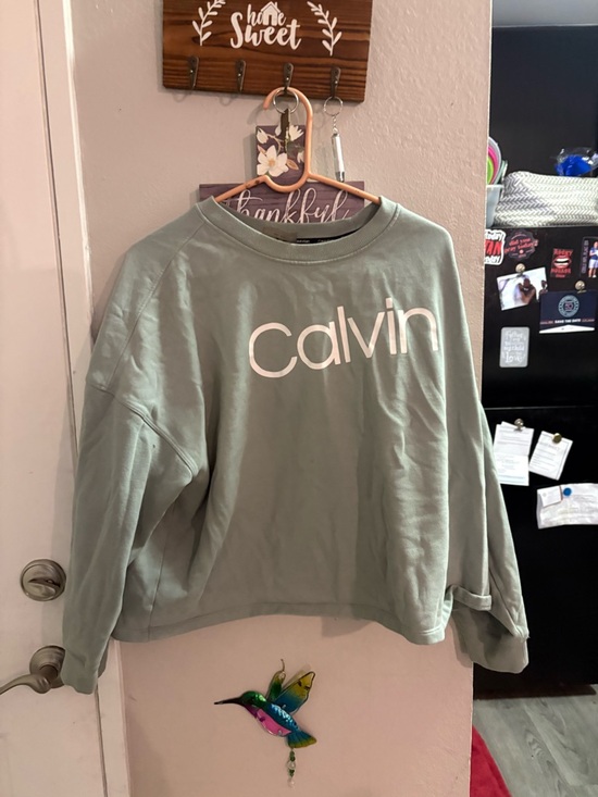 Calvin Klein Sweaters - Calvin Klein Sage Green Crewneck Sweatshirt